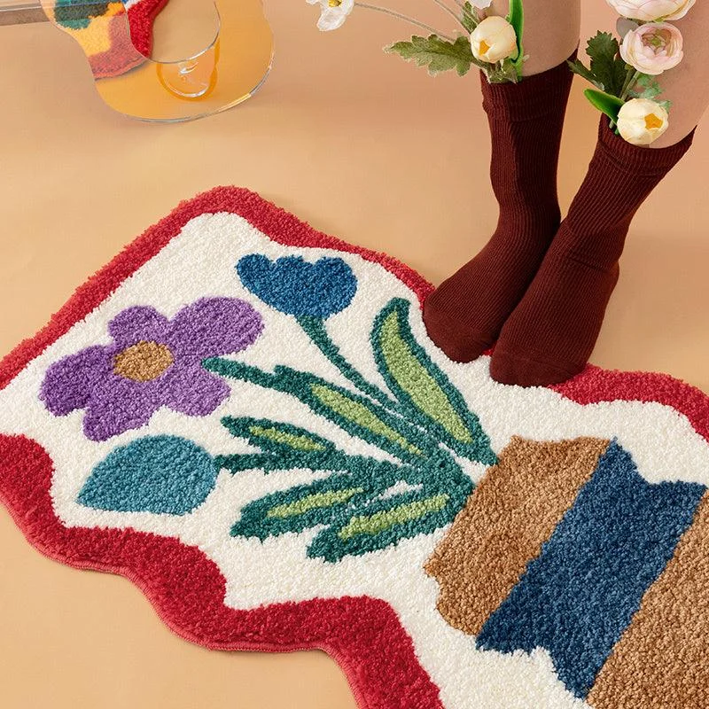 Elegant Droop Flower Bath Mat -  - #tag1#
