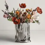 Elegant Faux Flowers with Vase tag1