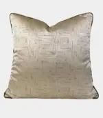 Elegant Geometric Print Jacquard Decorative Cushion Cover 45x45 cm Golden Brown tag1