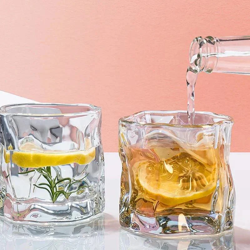 Elegant Glacier Ripple Whisky Glass -  - #tag1#