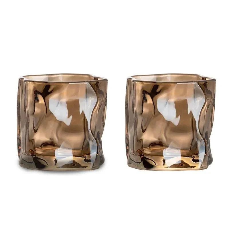 Elegant Glacier Ripple Whisky Glass -  - #tag1#