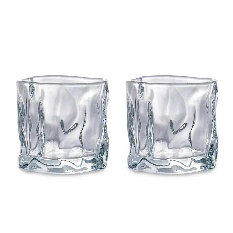 Elegant Glacier Ripple Whisky Glass -  - #tag1#