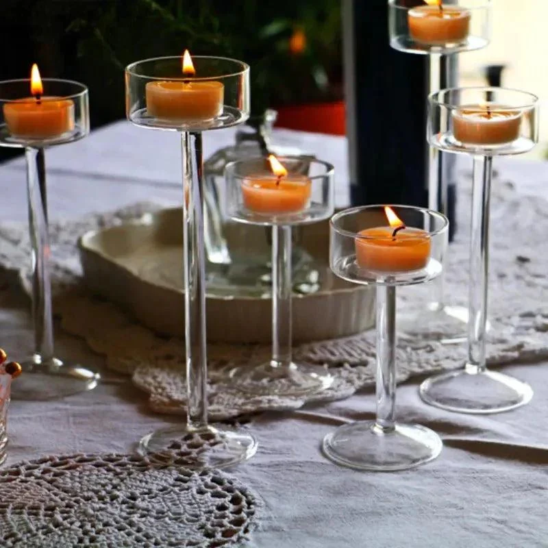 Elegant Glass Tealight Candle Holder -  - #tag1#