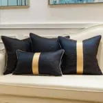 Elegant Gold Ribbon Cushion Covers tag1