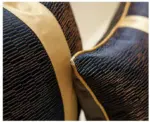 Elegant Gold Ribbon Cushion Covers tag1