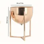 Elegant Golden Metal Flower Stand for Creative Home Decor and Organization tag1
