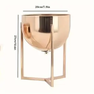 Elegant Golden Metal Flower Stand for Creative Home Decor and Organization