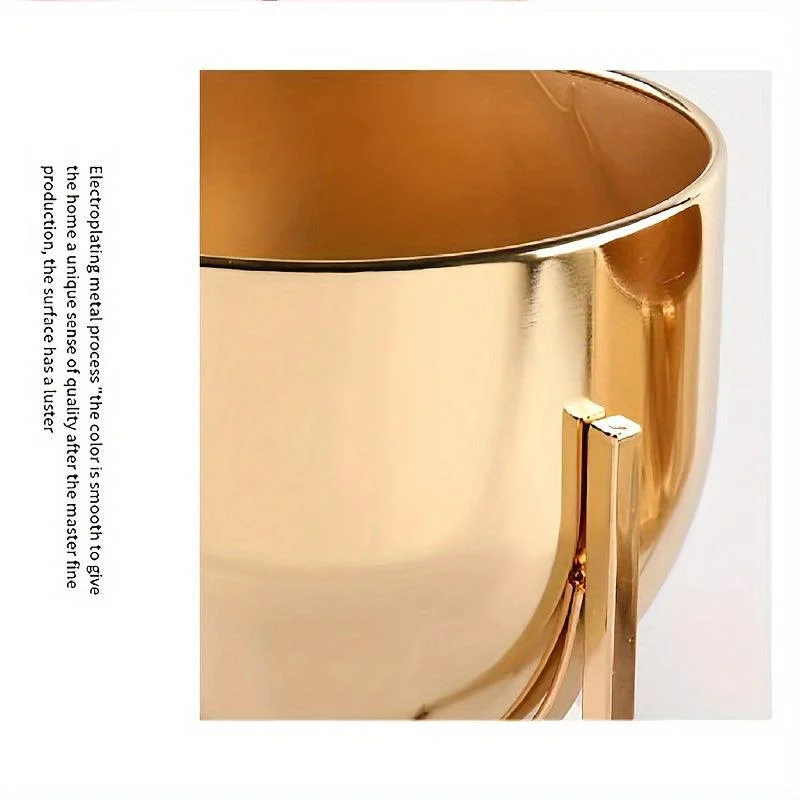 Elegant Golden Metal Flower Stand for Creative Home Decor and Organization -  - #tag1#