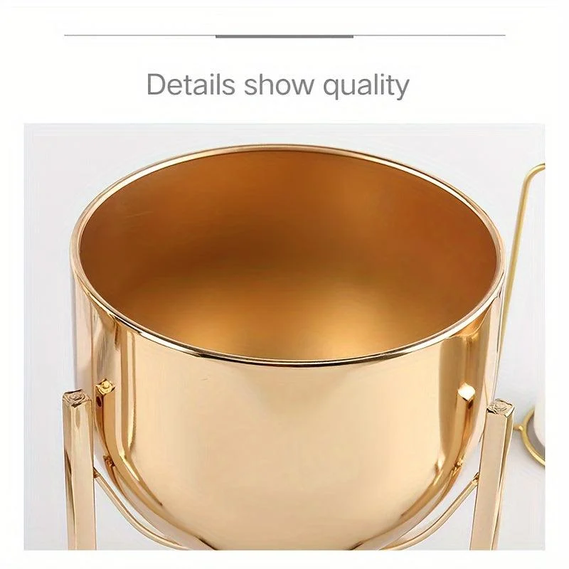 Elegant Golden Metal Flower Stand for Creative Home Decor and Organization -  - #tag1#