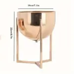 Elegant Golden Metal Flower Stand for Creative Home Decor and Organization tag1