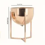 Elegant Golden Metal Flower Stand for Creative Home Decor and Organization tag1