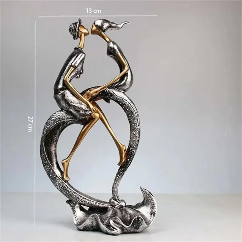 Elegant Kissing Couple Sculpture