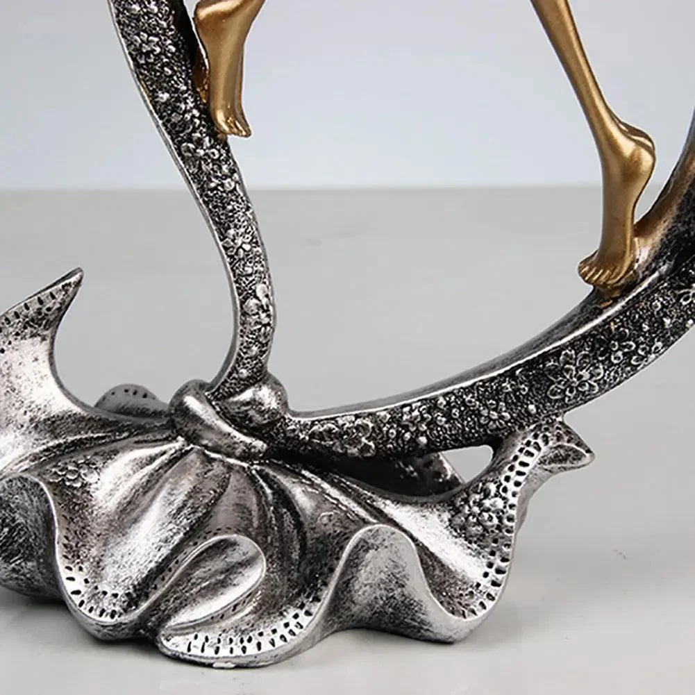 Elegant Kissing Couple Sculpture -