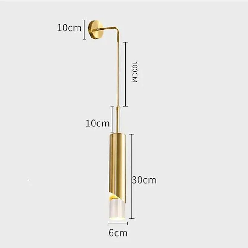 Elegant LED Wall Lamp Gold/Black Bedroom -  - #tag1#
