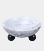 Elegant Marble Bowl with Ball Feet 18 cm tag1