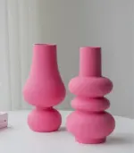 Elegant Pink Ceramic Vases Available in 2 Unique Designs tag1
