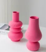 Elegant Pink Ceramic Vases Available in 2 Unique Designs tag1