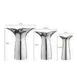 Elegant Sleek Silver Ceramic Flower Vase tag1