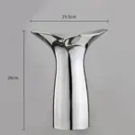 Elegant Sleek Silver Ceramic Flower Vase tag1