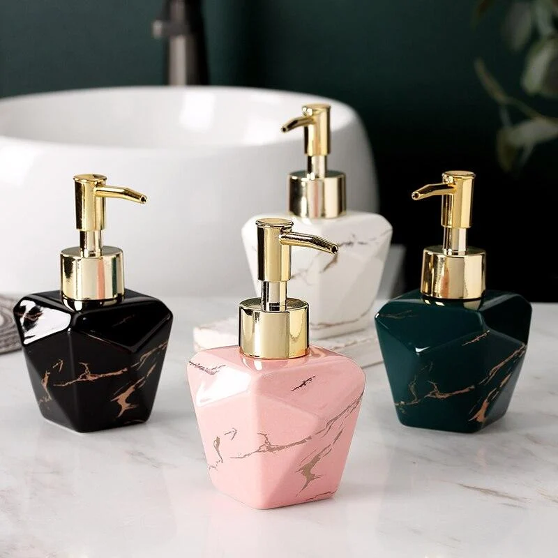 Elegant Solid Marble Soap Dispenser -