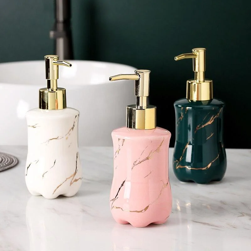 Elegant Solid Marble Soap Dispenser -