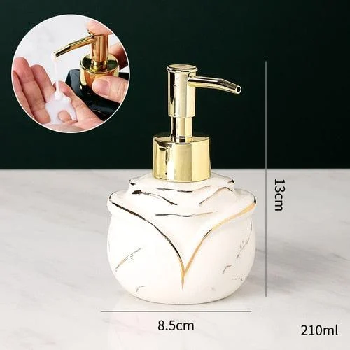 Elegant Solid Marble Soap Dispenser -