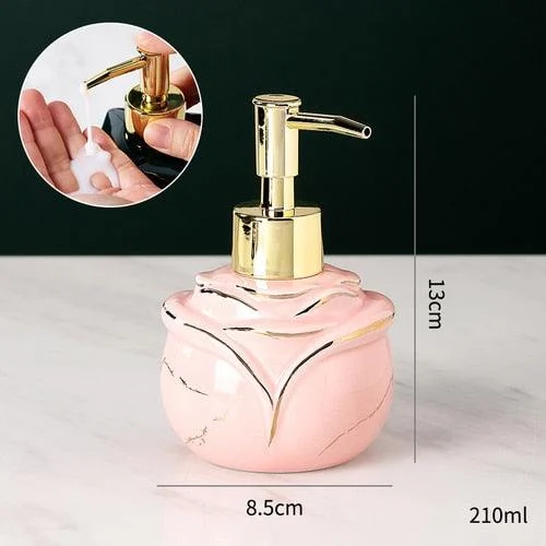 Elegant Solid Marble Soap Dispenser -