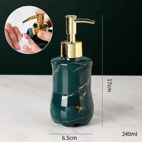 Elegant Solid Marble Soap Dispenser -