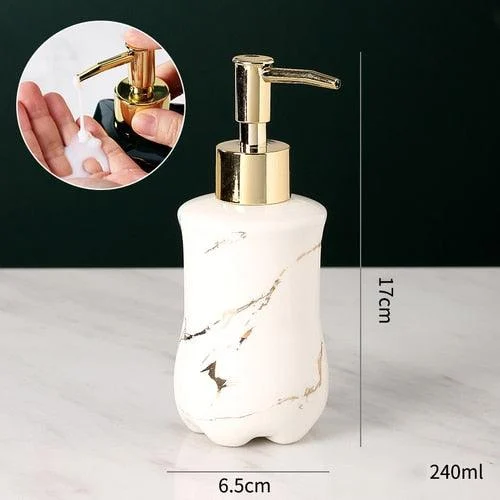 Elegant Solid Marble Soap Dispenser -