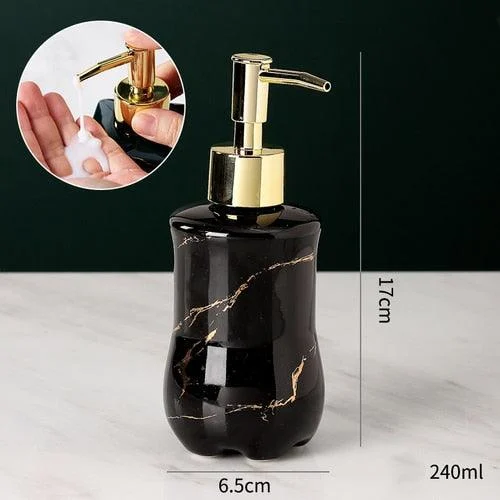 Elegant Solid Marble Soap Dispenser -