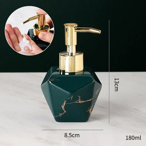 Elegant Solid Marble Soap Dispenser -