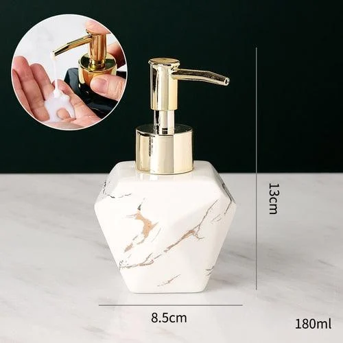 Elegant Solid Marble Soap Dispenser -