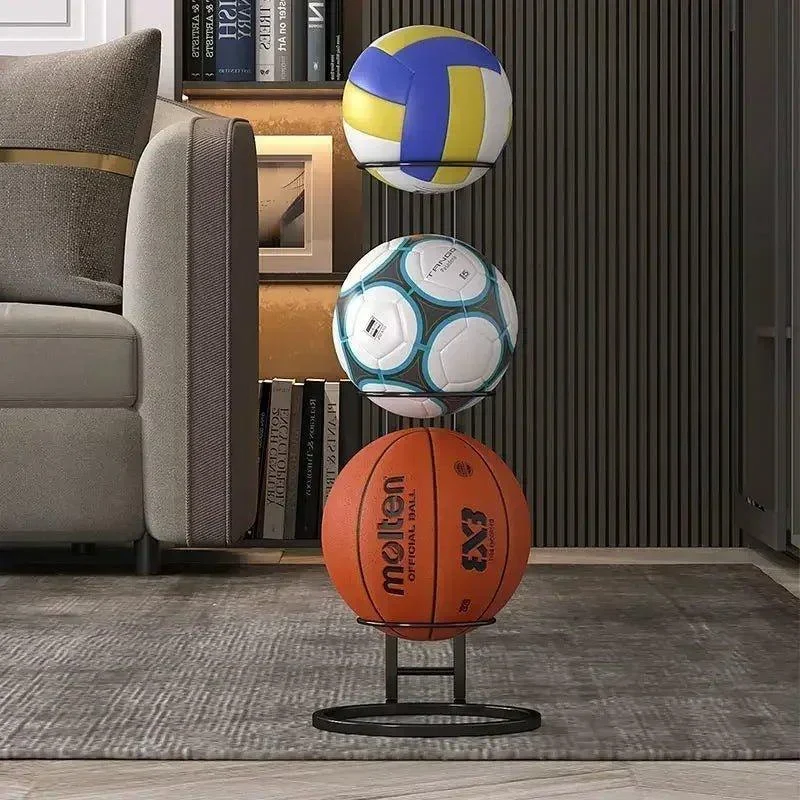 Elegant Sports Ball Storage Rack | Removable Garage Organizer -  - #tag1#