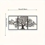 Elegant Tree Metal Wall Decor tag1