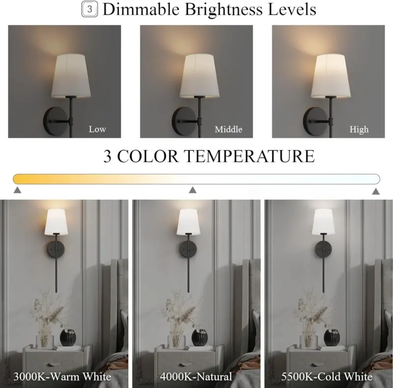 Elegant Wall Lamps Set of 2 tag1