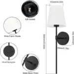 Elegant Wall Lamps Set of 2 tag1