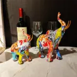 Elephant Modern Art Colorful Sculptures and Statues Resin Crafts Home Decor