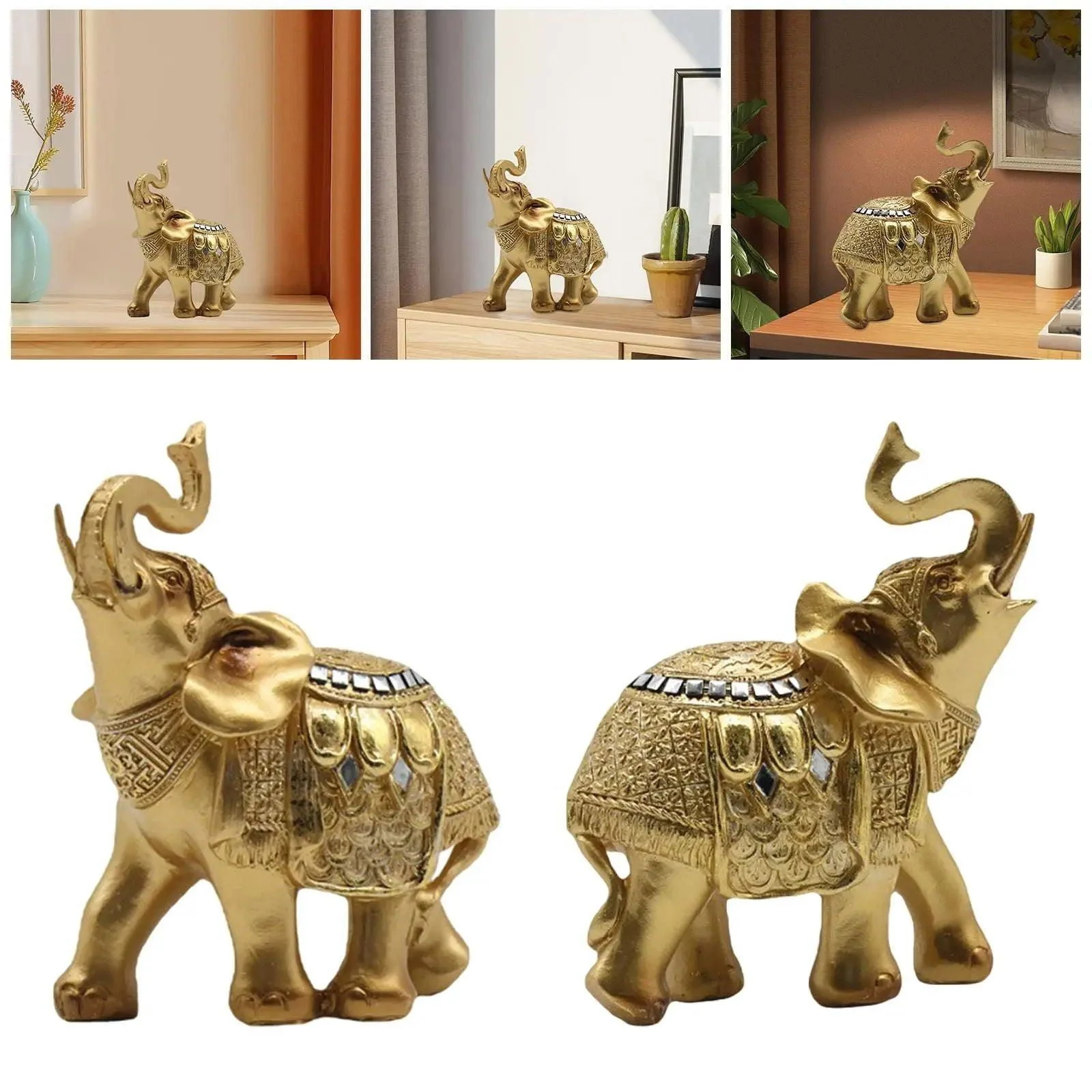 Elephant statue - Elephanta - Decorative Ornament - Resin Sculpture -  - #tag1#