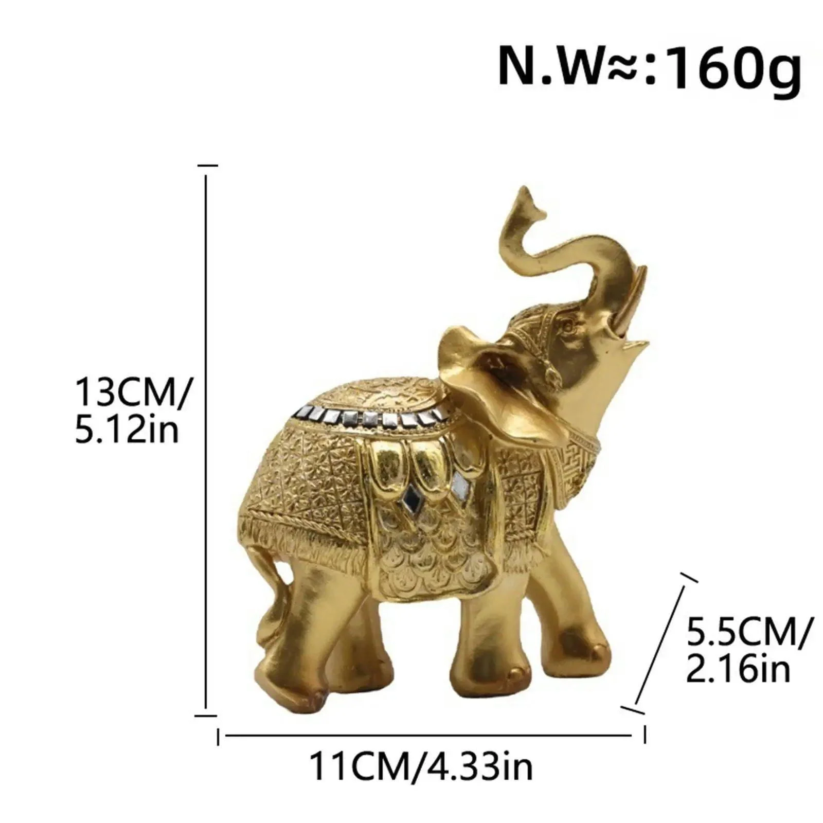 Elephant statue - Elephanta - Decorative Ornament - Resin Sculpture -  - #tag1#