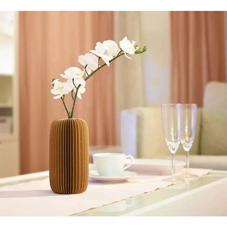 Elevate Your Floral Arrangements with Accordion Honeycomb Vase - Foldable Kraft Paper -