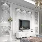 Elevate Your Home Decor with 3D Flower Embossed Wall Decals 20.86in 393.7 Inches tag1