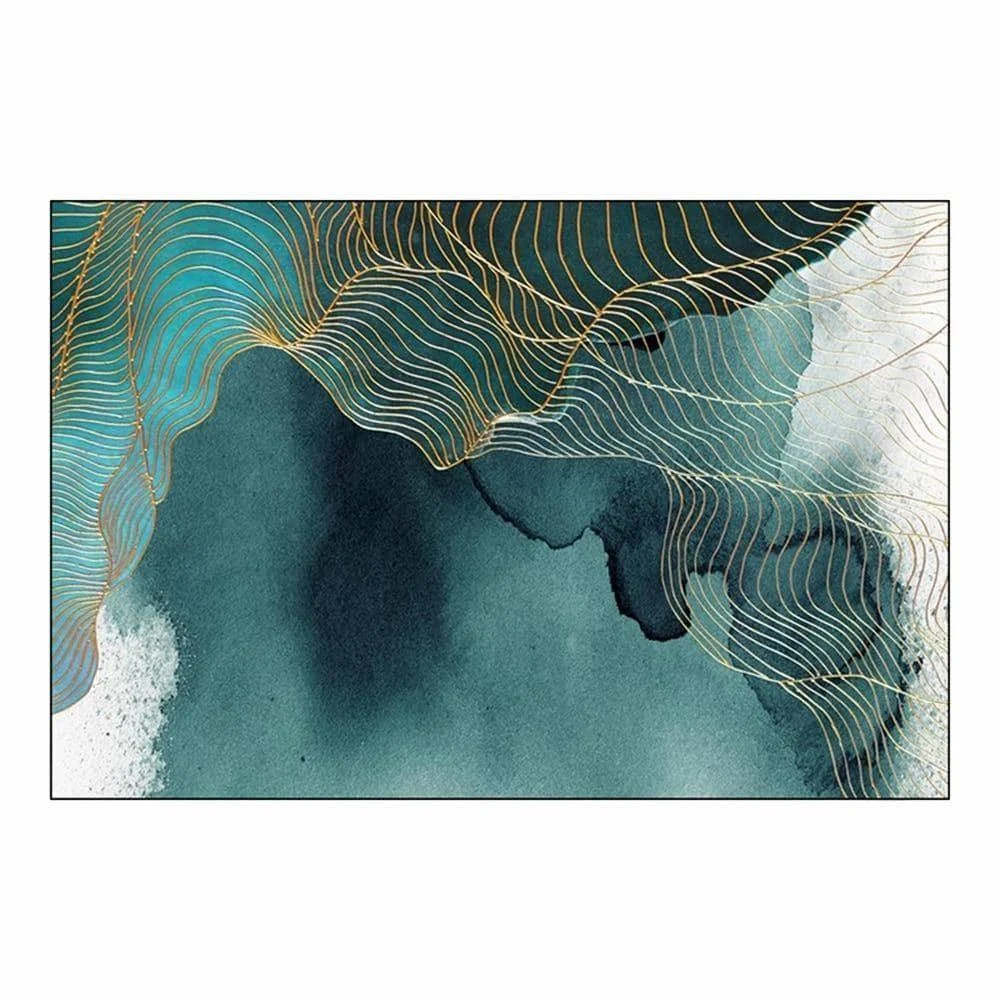 Elevate Your Space with Abstract Ink Painting Area Rug - Rectangle -