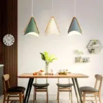 EliLicht Modern Pendant Lamp made of Wood and Metal tag1