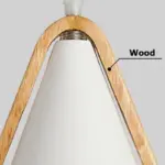 EliLicht Modern Pendant Lamp made of Wood and Metal tag1