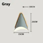EliLicht Modern Pendant Lamp made of Wood and Metal tag1