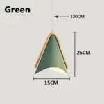 EliLicht Modern Pendant Lamp made of Wood and Metal tag1