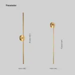 Elias Modern Linear LED Wall Light Gold Indoor Metal Bathroom tag1