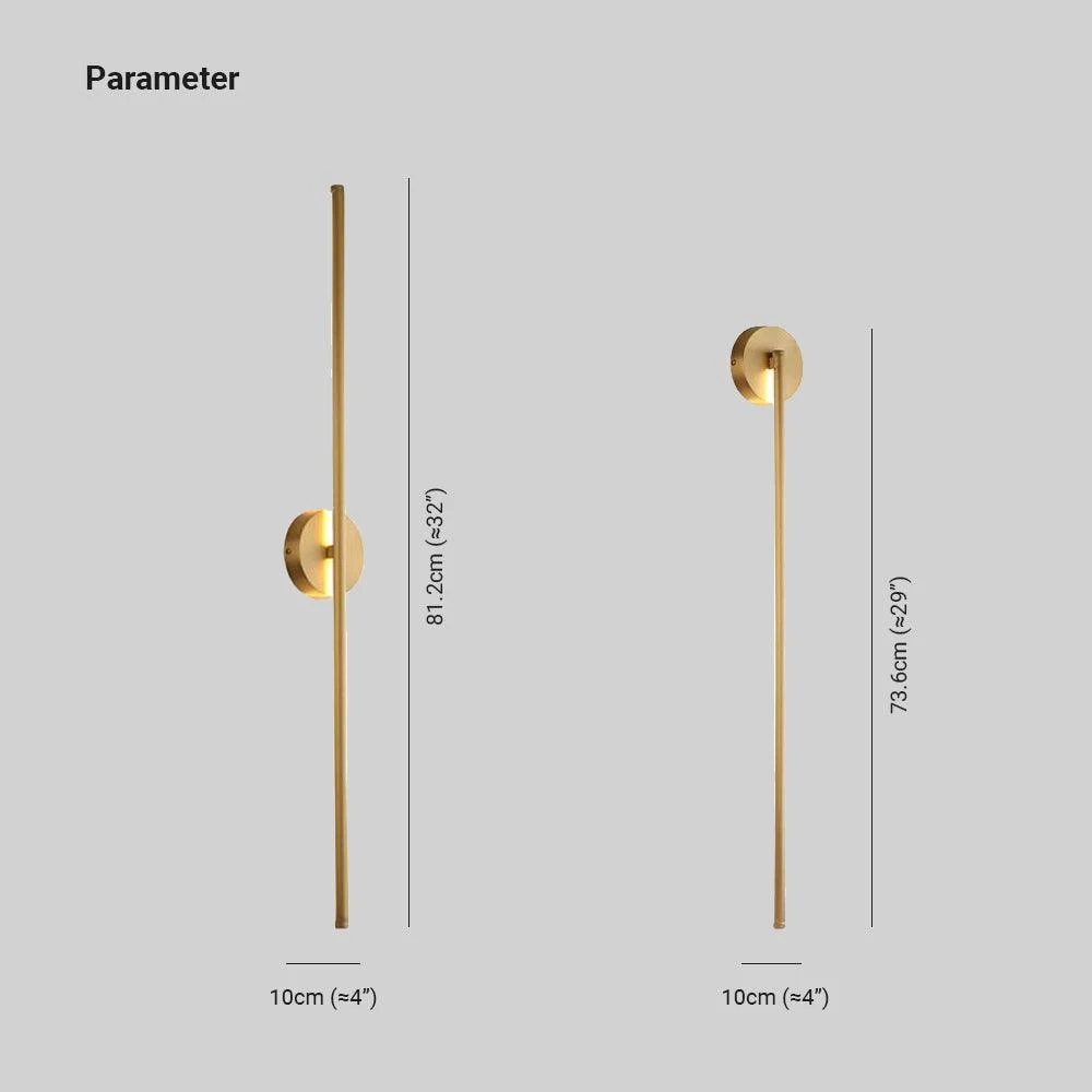 Elias Modern Linear LED Wall Light Gold, Indoor, Metal, Bathroom -  - #tag1#