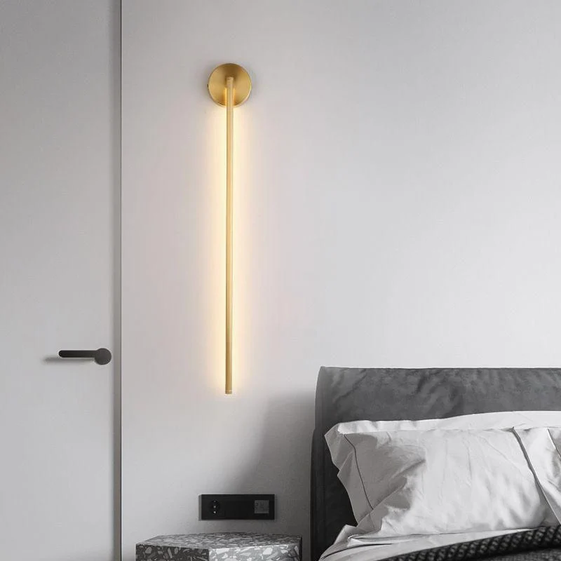 Elias Modern Linear LED Wall Light Gold, Indoor, Metal, Bathroom -  - #tag1#