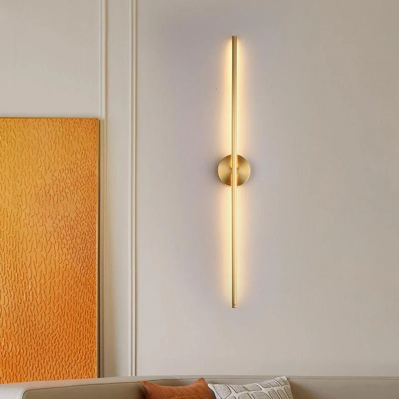 Elias Modern Linear LED Wall Light Gold, Indoor, Metal, Bathroom -  - #tag1#